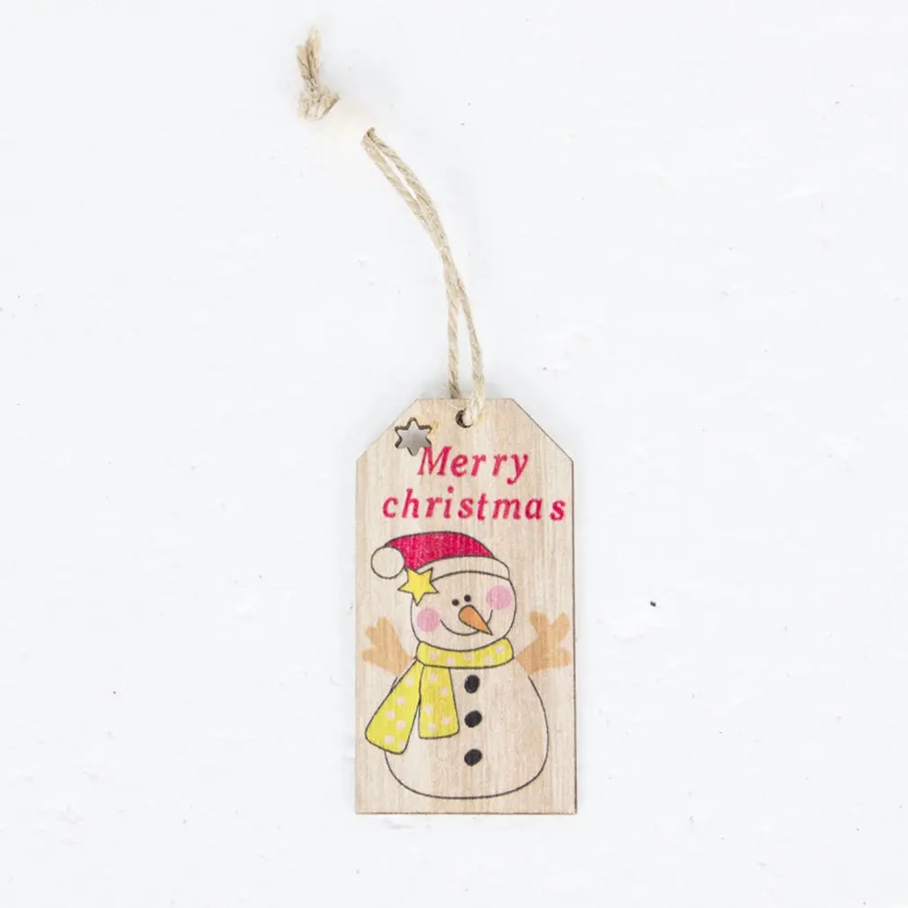 Рождественская елка украшения тег Рождество креативный деревянный кулон