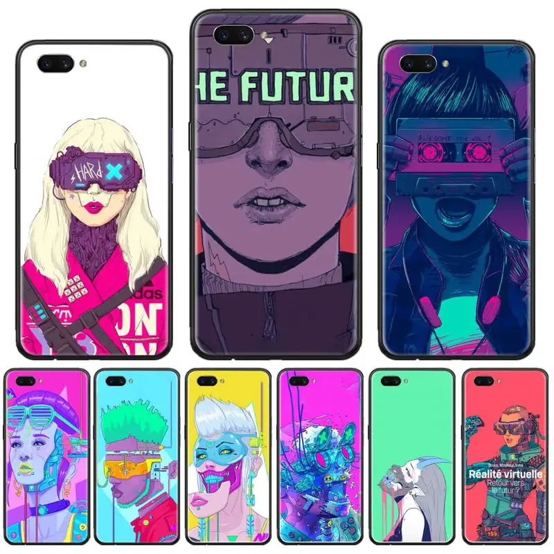 

Cool technology glasses illustration Phone Case For OPPO F 1S 7 9 K1 A77 F3 RENO F11 A5 A9 2020 A73S R15 REALME PRO Cover Funda