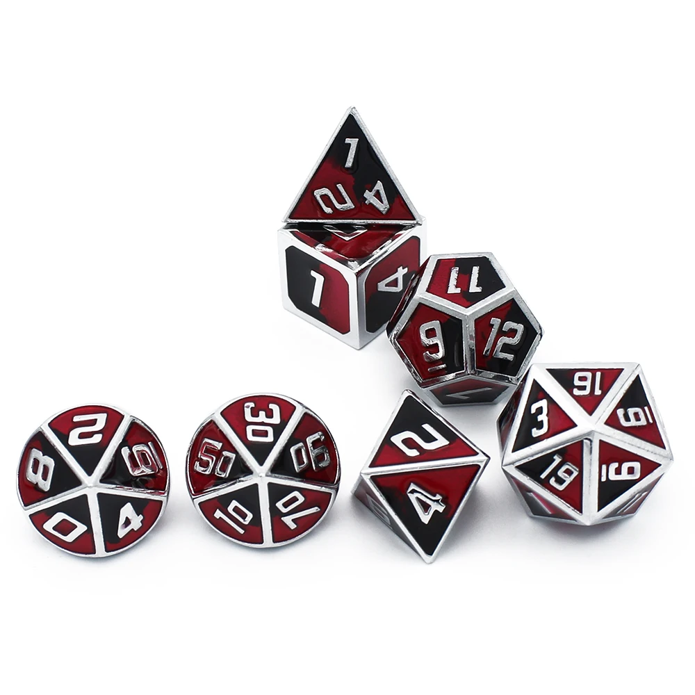 Настольные игры металлические кубики 7 шт. d20 d12 d10 d8 d6 d4 | Спорт и развлечения
