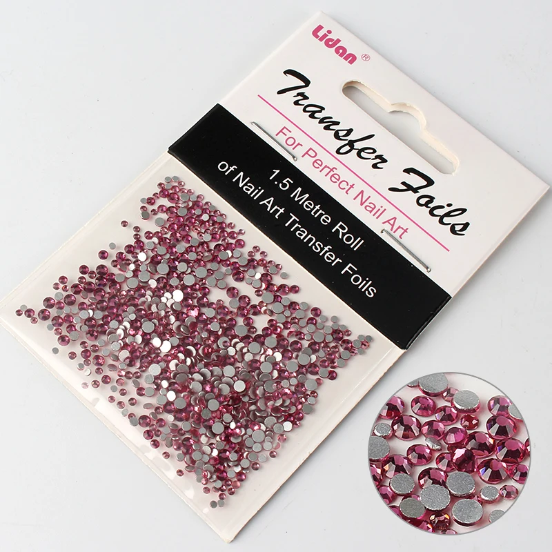 1 сумка многоразмерные стеклянные стразы для ногтей смешанные размеры украшения