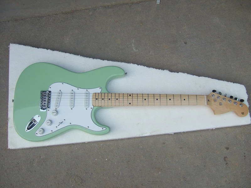 Гриф из клена светло-зеленого ST с подписью 6 струн хромированное оборудование для