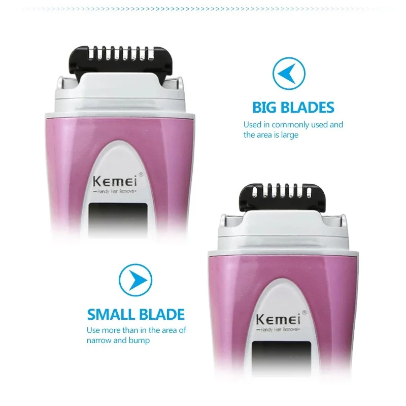 Перезаряжаемые электрические бритвы Kemei эпилятор Женский беспроводной