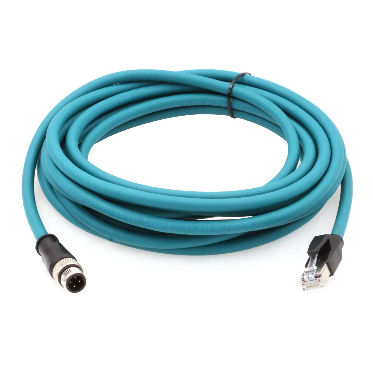 

M12 4 Pin D-Coded D code Male to RJ45 Male High Flex Cat5e Cognex Industrial Camera Ethernet Shielded Cable