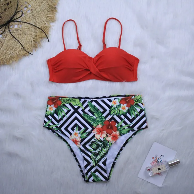 Tengweng 2020 Новый пуш ап бикини женский купальник с высокой талией сексуальный набор