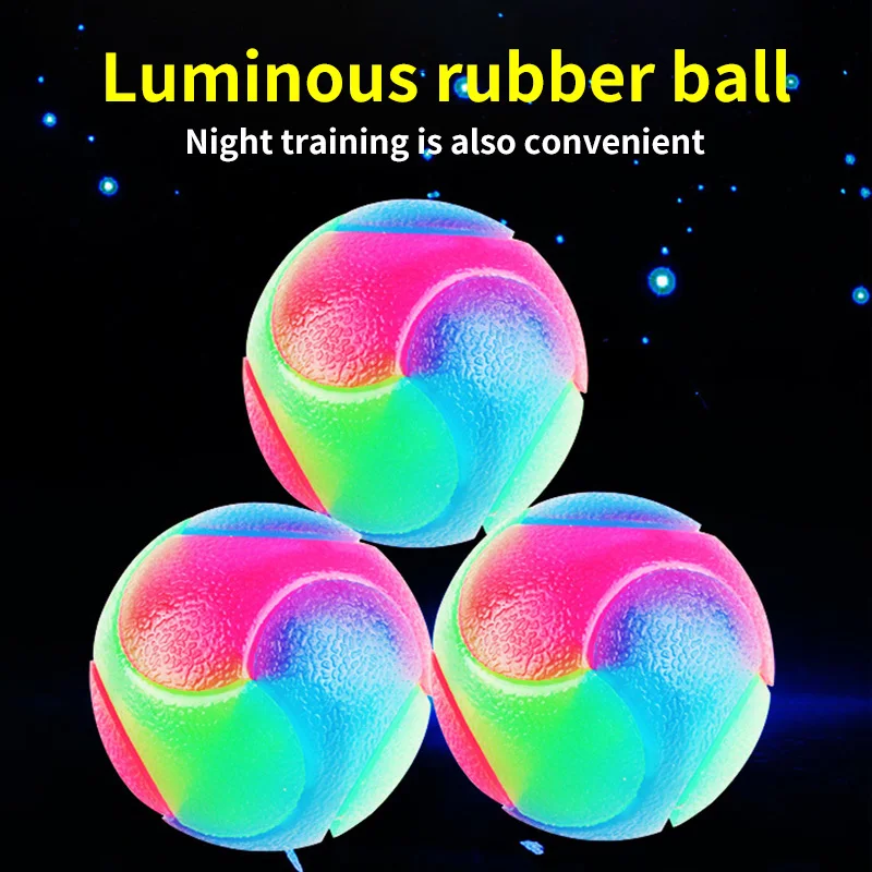 Устойчивый к укусам светящийся эластичный шарик прочный мигающий молярный
