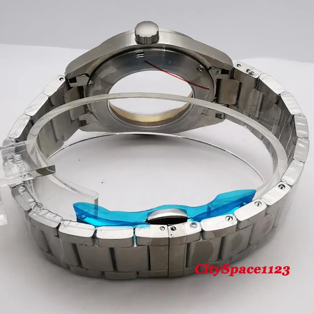 Детали для часов corgтело 41 мм чехол + ремешок Матовая нержавеющая сталь сапфир