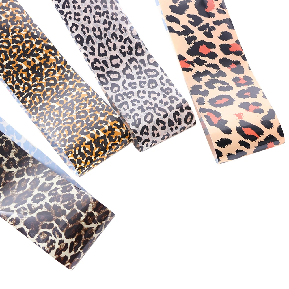 4 шт. Леопардовый принт наклейки на ногти фольги звездное небо обертывание s