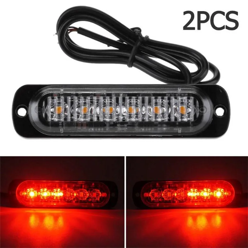 Strobe12-24V 18 Вт 6 LED тонкий флэш светильник бар грузовой автомобиль мото аварийный