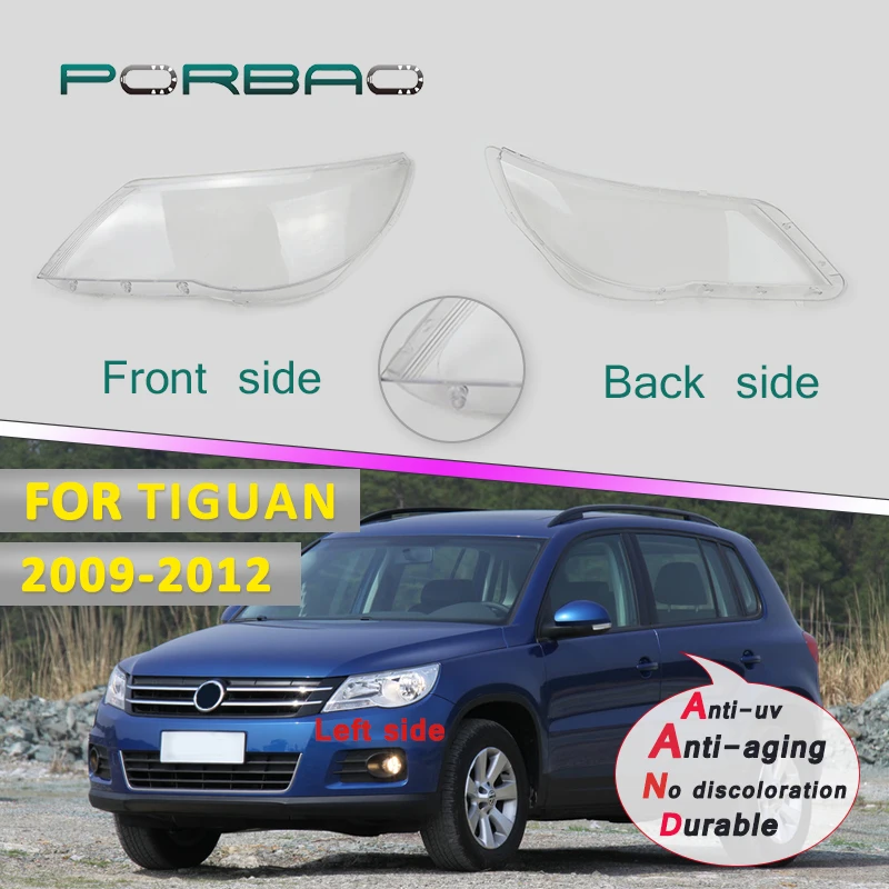 

Большой абажур PC Прозрачный налобный фонарь стеклянный корпус объектива для Volkswagen Tiguan 2009-2018 автозапчасти DIY