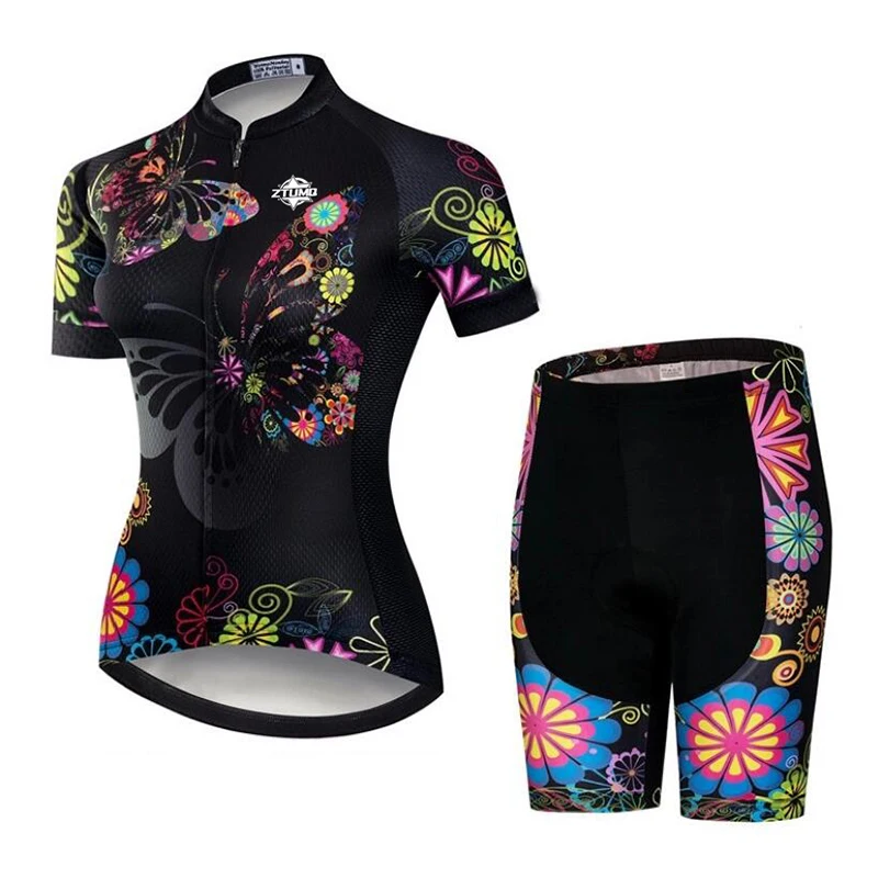

Fashion Women's Tight Cycling Jersey Sets Bicycle Clothing Summer Breathable riding Skinsuit Slim MTB Suit Maillot Ropa Ciclismo