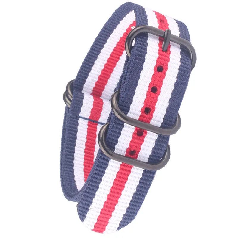 Navy-White-Red-B Купить 2 получить скидку 10%) Nato черное кольцо Пряжка 18 мм 20 мм 22 мм 24 мм Ремешки для наручных часов для мужчин и женщин ремешок для наручных часов Ремешок Пряжка zulu - Цвет ремешка: Navy-White-Red-B