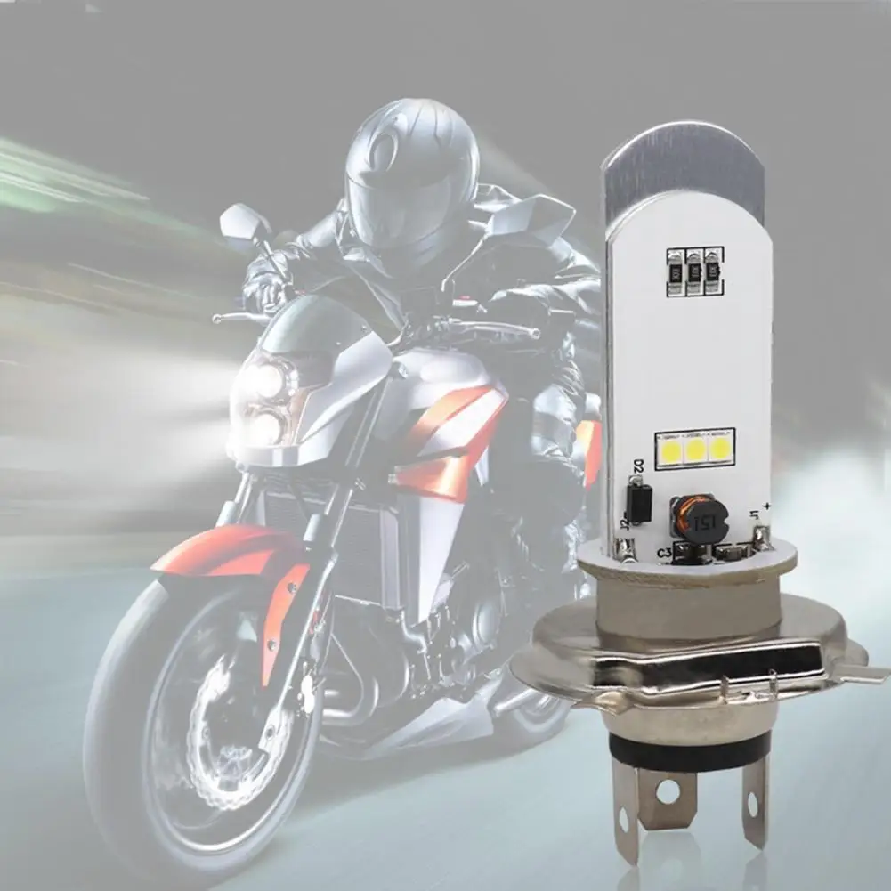 

60% Dropshipping!!H4 LED Headlight Super Bright Waterproof Aluminium Spotlight Front Headlamp Bulb for Motorcycles