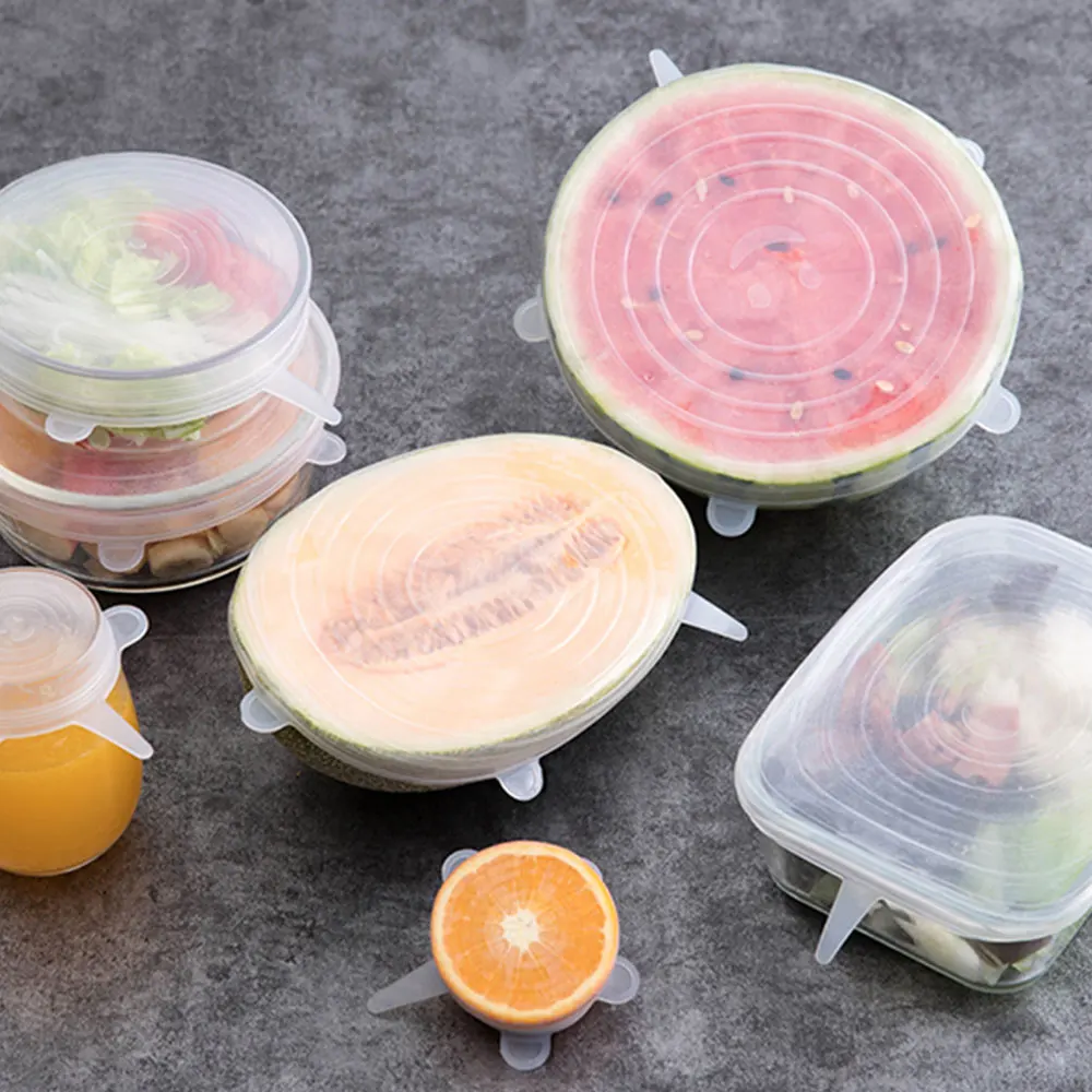 Прямая поставка 6 шт. силиконовых эластичных крышек универсальная крышка