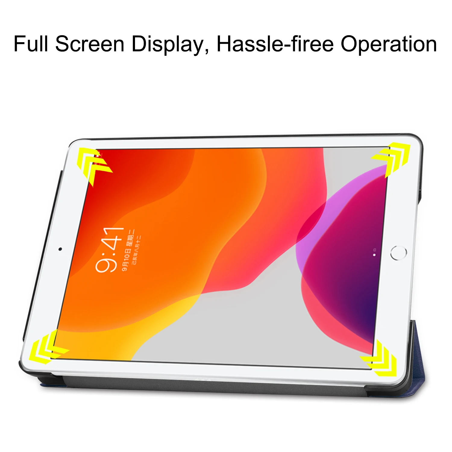 Для iPad 10 2 дюймов 2019 7-го поколения тонкий магнитный складной чехол с функцией