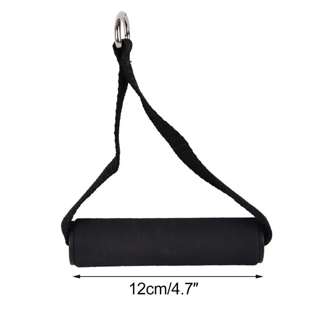 

1/4 Pcs Black Rope Cable Attachment Handle Bar Dip Station Resistance Gym Training Band For Yoga Belt Gym