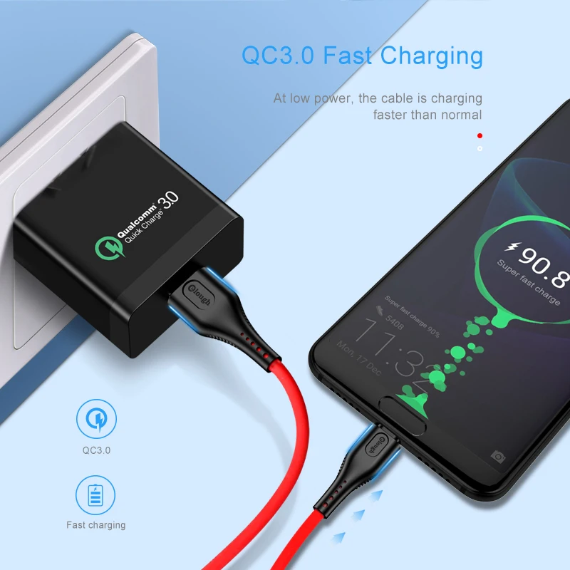 Кабель зарядный Elough USB Type-C для xiaomi redmi note 7 huawei p30 | Мобильные телефоны и аксессуары
