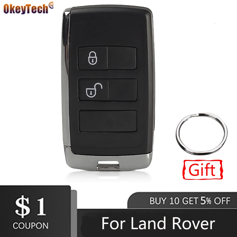 Модифицированный чехол для автомобильного ключа OkeyTech стайлинга 2 кнопки Land Rover