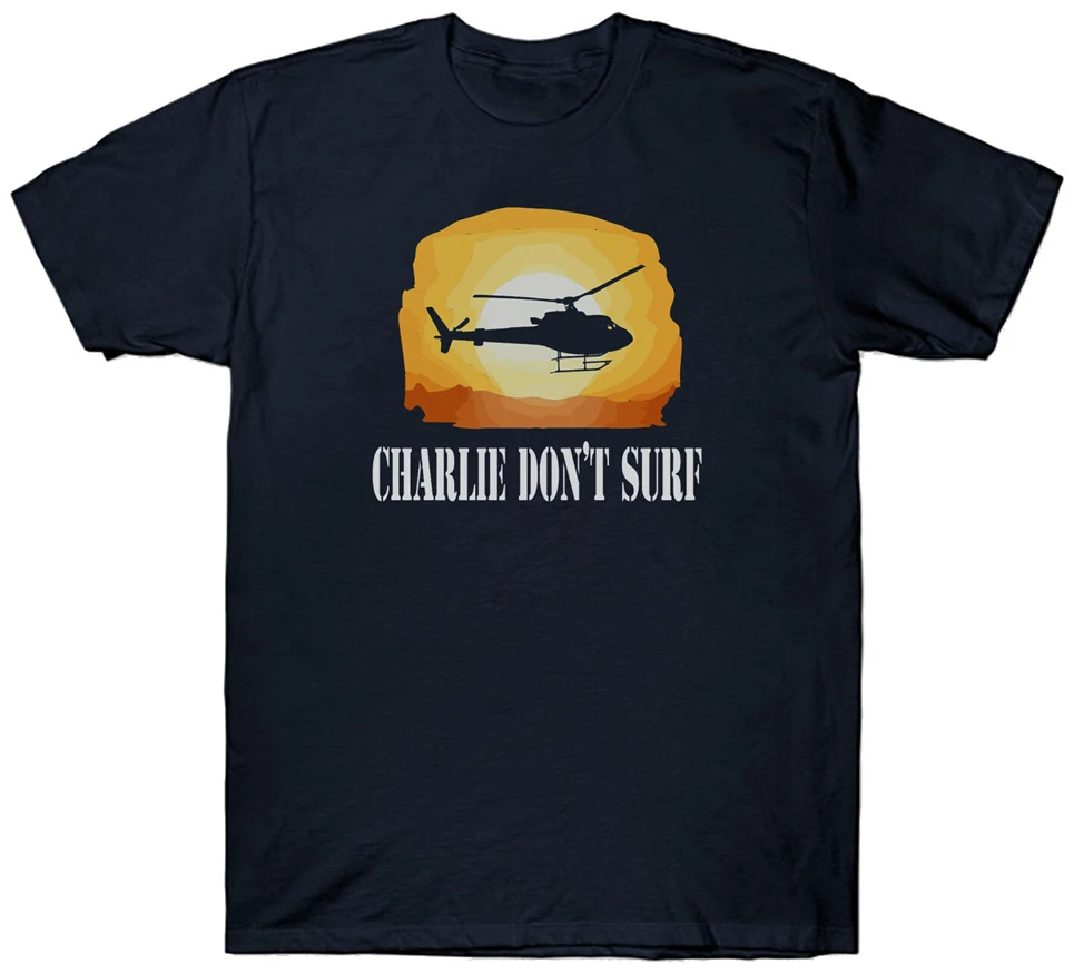 Футболка с принтом Charlie Don Surf Apocalypse Now фильм 70 х ретро винтажный подарок футболка