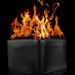 Magic Trick Flame Fire Wallet Magician Trick Wallet Stage Street Magic Prop Trick Performance Pranks in USA (United States)
