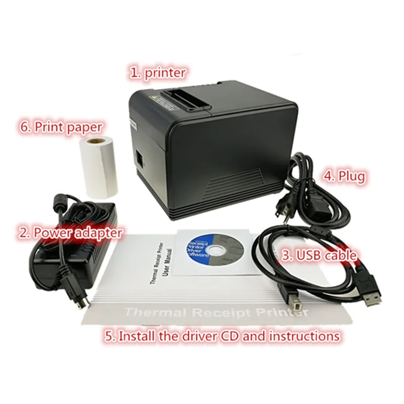 Высококачественный 80 мм Термопринтер для чеков печать штрих-кодов маленьких