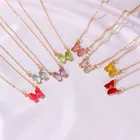 Милое ожерелье с подвеской-бабочкой для женщин эффектное ожерелье для коктейвечерние корейское модное ожерелье в уличном стиле Ювелирные изделия Подарки