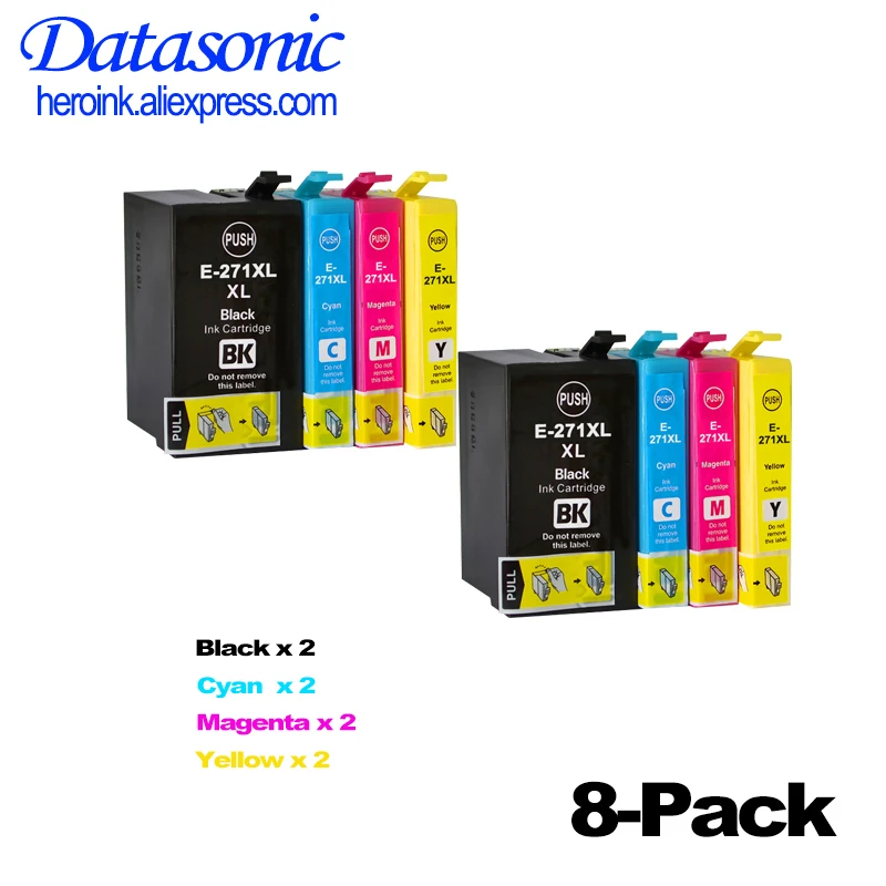 

8x Compatible Epson 27 27XL Ink Cartridges for Epson WorkForce WF-7710 WF-7720 WF-7210 WF-7610 WF-3620 WF-3640 WF-7110 WF-7620