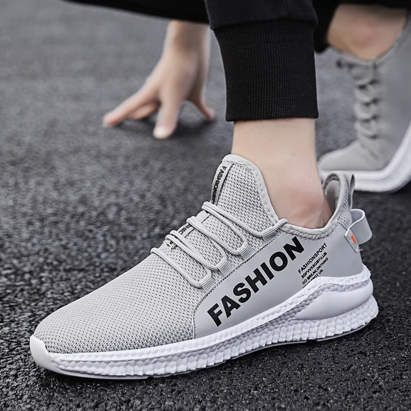 

2020 Running Shoes for Men Breathable Mesh Men Athletic Shoes Super Light Outdoor Trainer Lace-up Male Sneakers Walking Shoes