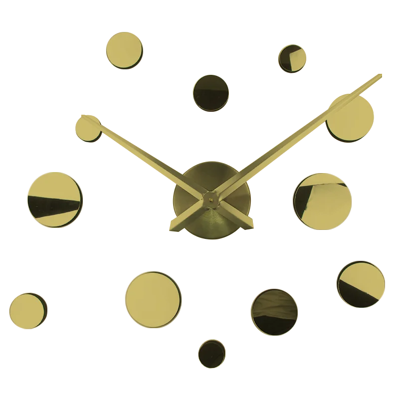 Настенные акриловые зеркальные 3d часы на клейкой основе|Настенные часы| |