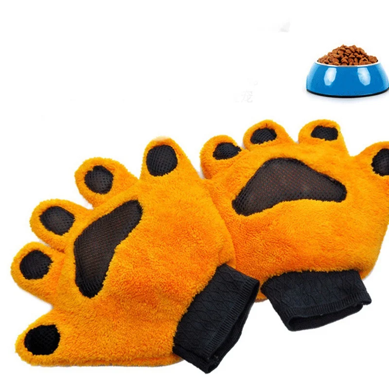 Перчатки для обработки домашних животных бархатные собак кошек ванны мягкая
