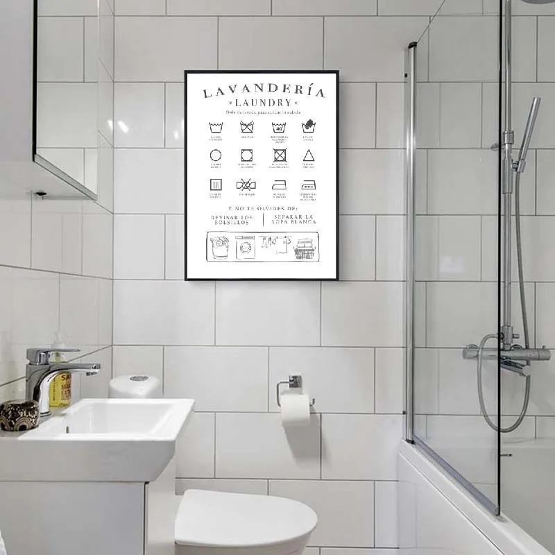 

LÁMINA LAVANDERIA Spanish Laundry Minimalist Room Wall Art Decoration Canvas Painting Picture Poster Spain Housewarming Gifts