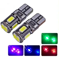 1pcs t10 car bulbs led error free canbus 6 smd xenon white w5w 501 side light bulb license plate light ceiling lamp car styling