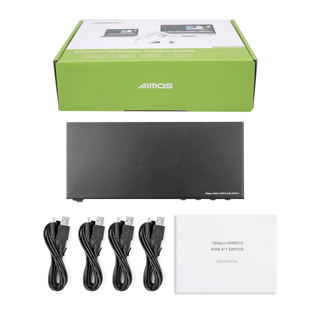 USB KVM коммутатор с 2/4 портами 4K разветвитель для совместного использования