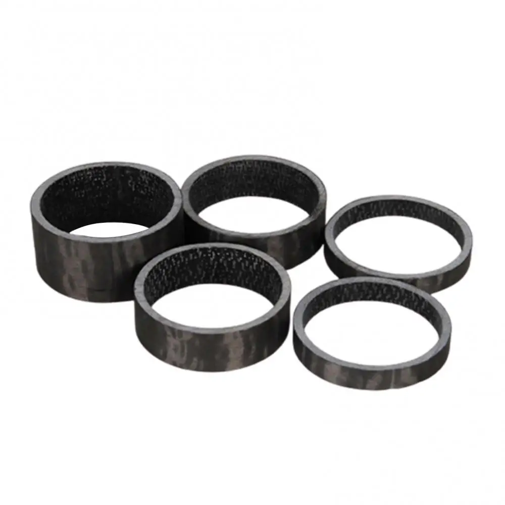 

50%HOT 5Pcs Carbon Fiber Washer Road Bicycle Headset Stem Spacer Kit for 5mm, 10mm,15mm