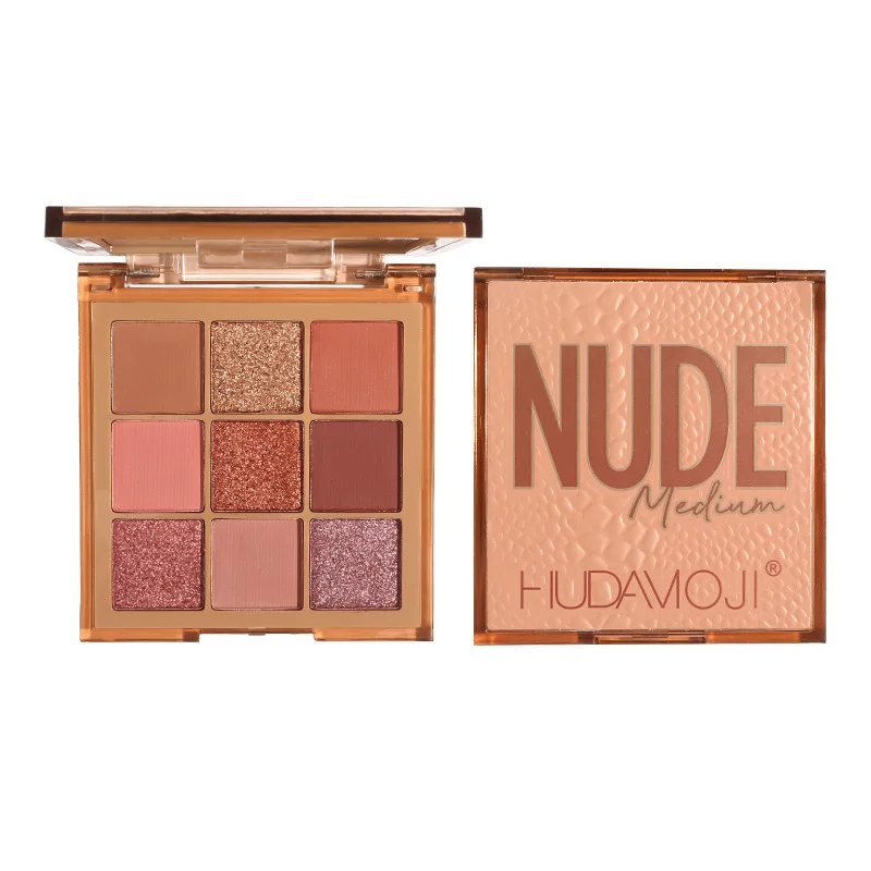 

Hudamoji Fashion NUDE Eyeshadow Palette 9 Colors Matte Earth Eye Shadow Makeup Glitter EYE Shadow Korea Cosmetic Set