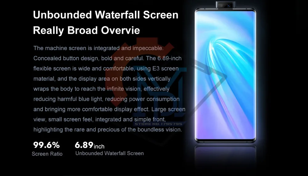 Vivo Nex 3 4G мобильный телефон 6,89 дюймов экран 8 ГБ+ 128 ГБ Snapdragon 855 плюс Восьмиядерный Android 9,0 камера 64.0мп смартфон