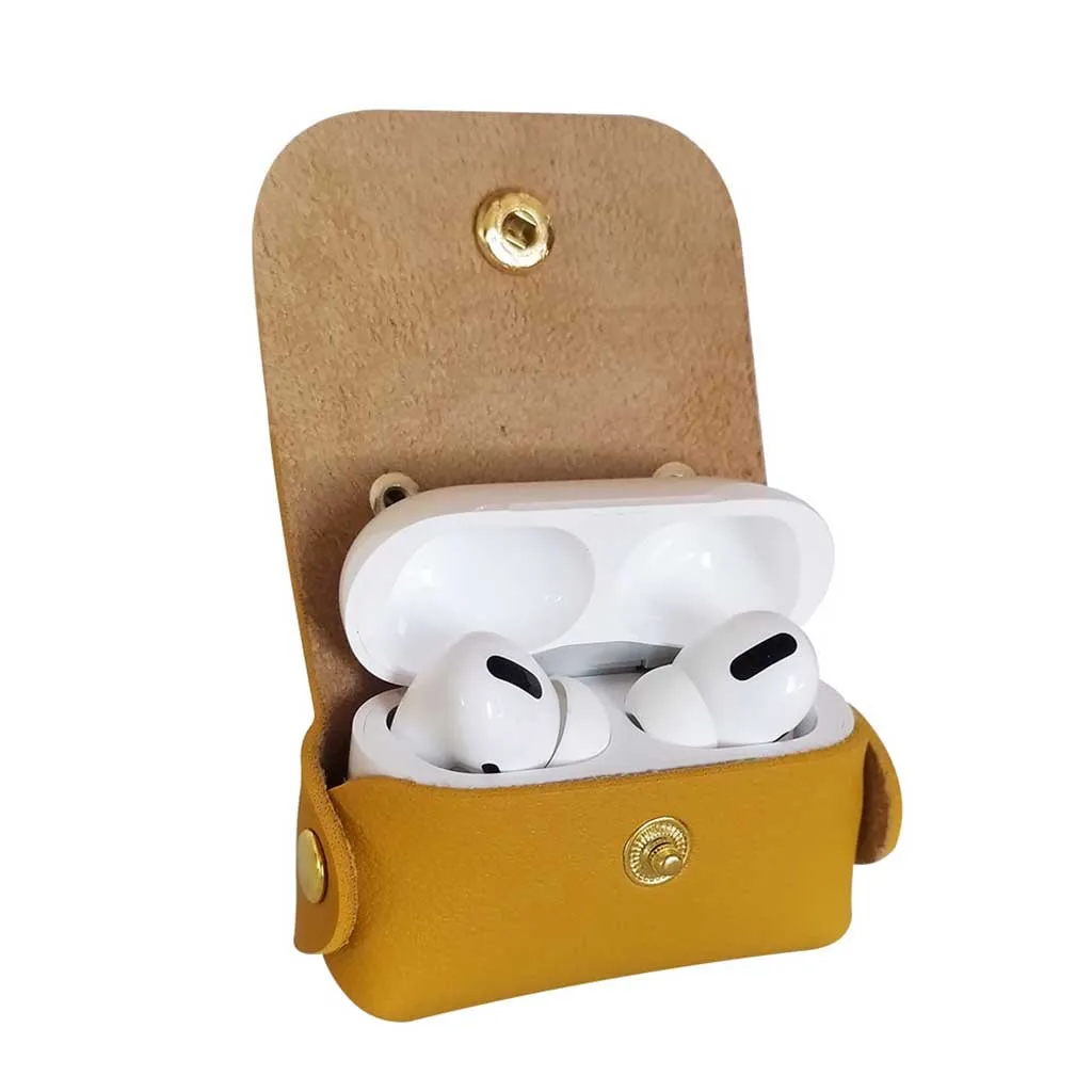 Чехол для AirPods Pro 2019 с беспроводной зарядкой кожаный защитный чехол женский