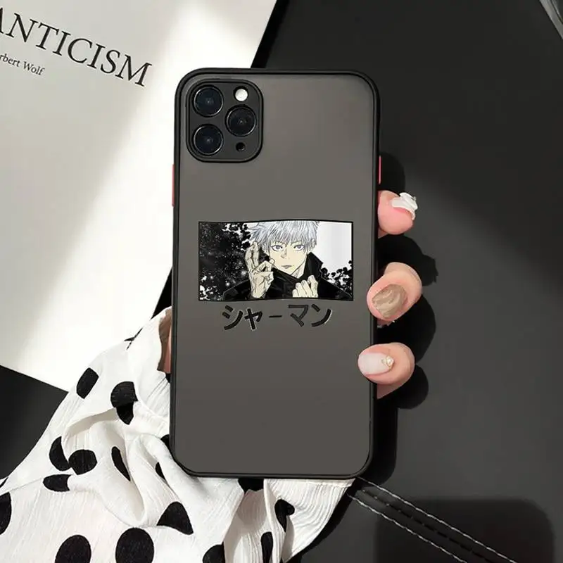 

Jujutsu Kaisen Anime Cartoon Phone Case matte transparent For iphone 7 8 11 12 plus mini x xs xr pro max cover