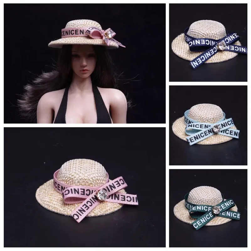 

Sunhat, 4 цвета, масштаб 1/6, сексуальная женская модная пляжная шляпа от солнца, шляпа для 12 дюймов, Женская фигурка, аксессуары для тела, игрушки