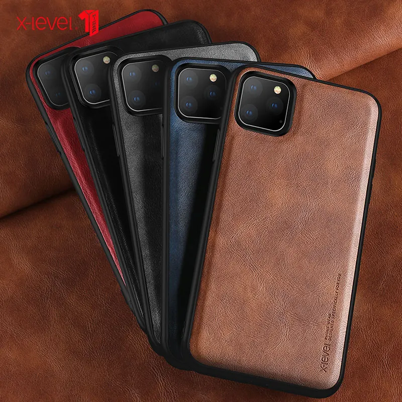 Кожаный чехол X Level для iPhone 12 11 Pro XR XS MAX Чехлы оригинальный роскошный ультралегкий