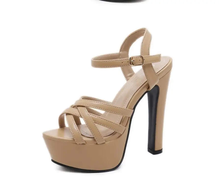 

Sexy Fashion Slippers Women Sandals New Female Shoes Fashion Heeled Shoes Casual Summer Thick high-heeled hollow sandals