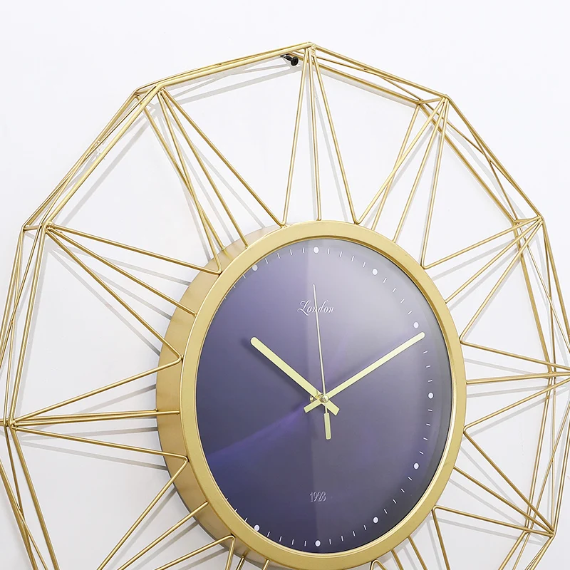 Большие металлические настенные часы в скандинавском стиле роскошные