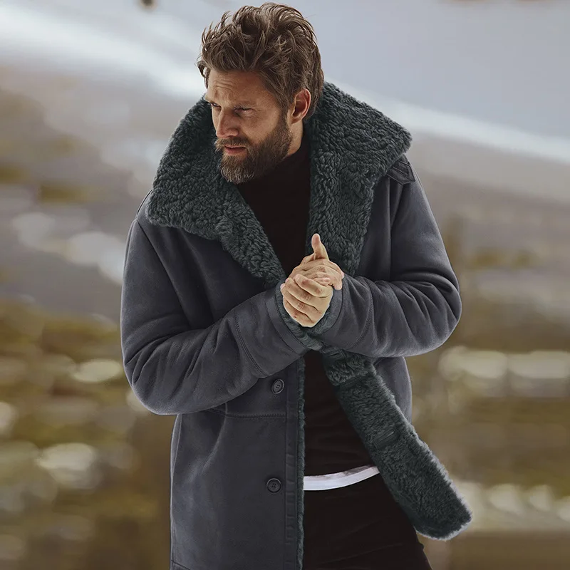 

Wepbel Outwear Casual Streetwear Blends Jackets Winter Jacket Warm Coat Men's Overcoat Fashion Winter Keep Warm Wool Blends