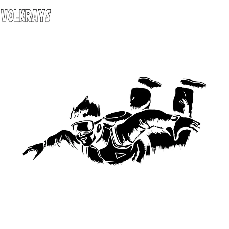 Наклейка Volkrays для автомобиля с парашютом светоотражающая Водонепроницаемая