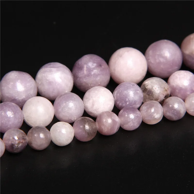 6 8 10mm Natural Lilac Jades Stone Bead Round Loose Beads for Jewelry Making DIY Bracelet Necklace Earrings Wholesale | Украшения и