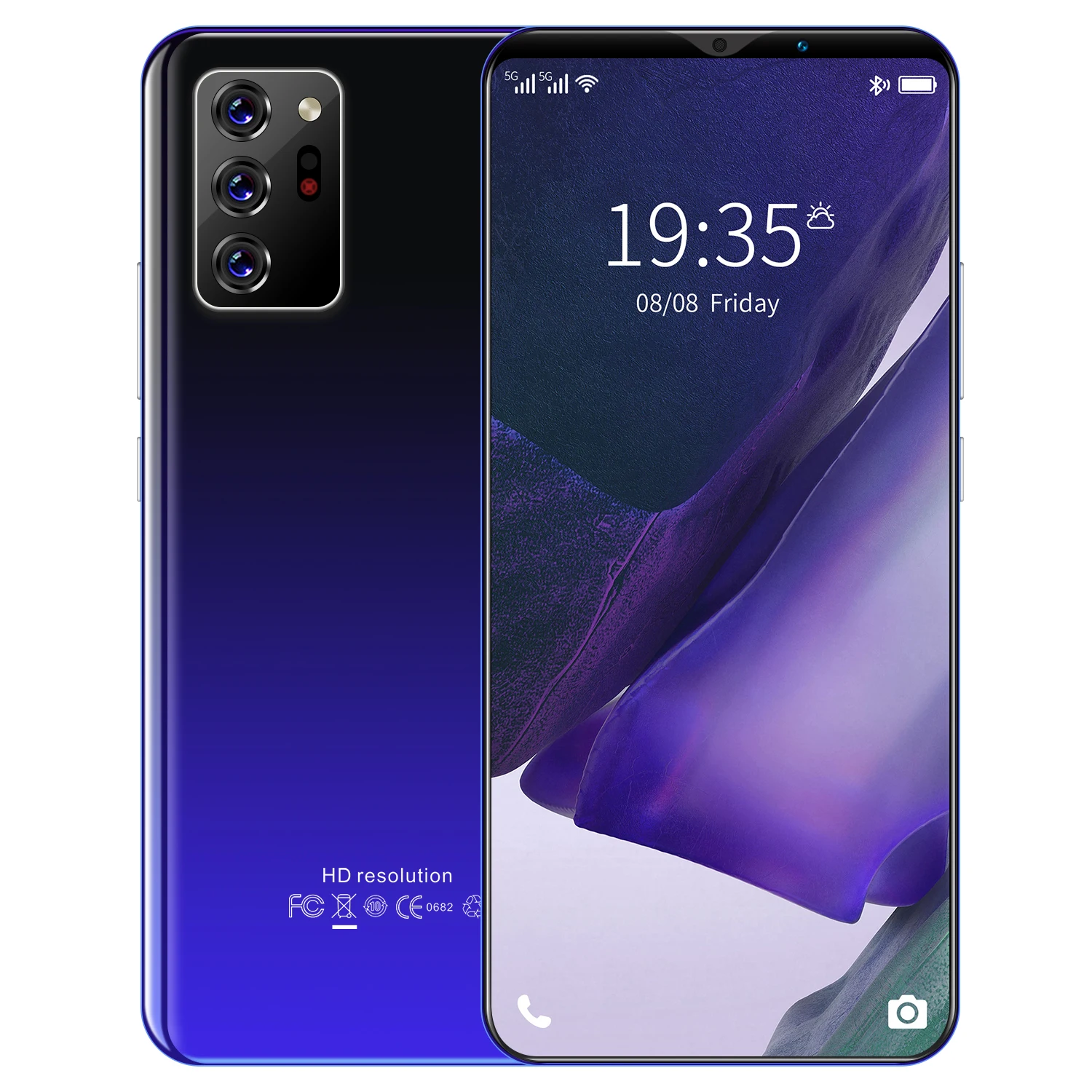 

Note30 Plus 6.1 Inch 2320*1080 6+128GB 4800mAh 13MP+24MP Fingerprint ID Andriod Cellphones Dual SIM+Micro SD MTK6889 Smartphone