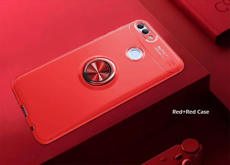 Чехол Tsimak для huawei Y5 Y6 Pro Y7 Y9 Prime, Силиконовый противоударный чехол для телефона с магнитным кольцом для автомобиля