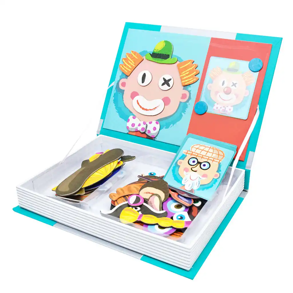 79 шт Магнитная книга Crazy Face игрушка, игрушечный набор детский подарок на день рождения