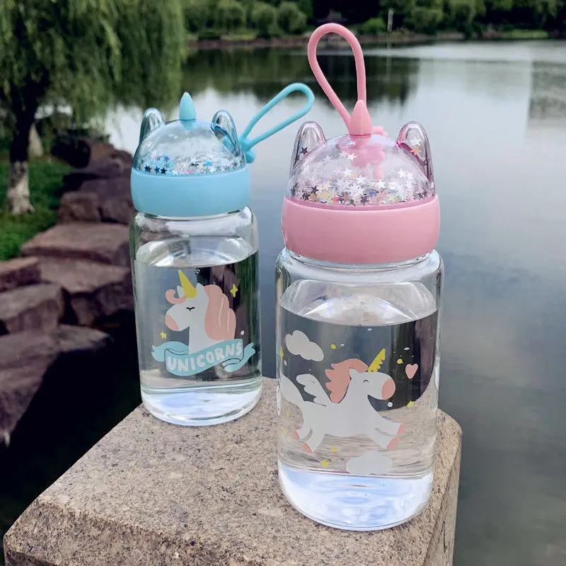 Стеклянная Женская Студенческая чашка милая мультяшная портативная стеклянная