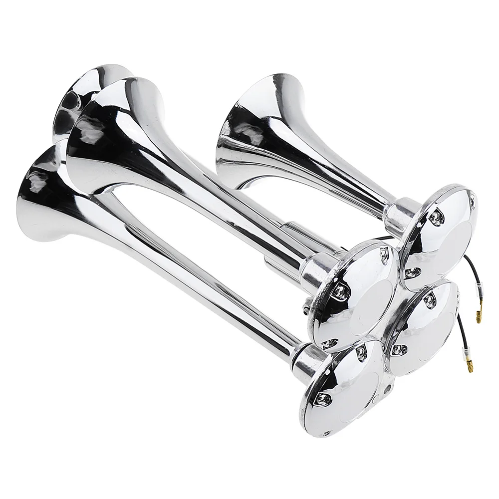 

12V / 24V 150dB Super Loud Car F4 Trumpet Train Air Horn Kit 100 PSI 150 DB for Car Vehicle Truck Train Boat Motorcycle