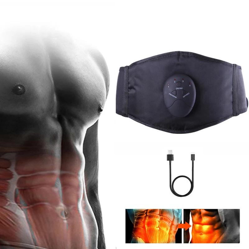 

EMS Abdominal Trainer Body Slimming Belt Vibration Muscle Stimulator Waist Support Fat Burning Weight Loss Gym Fitness Equiment